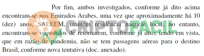 Trecho do processo contra a G44 Trecho do processo contra a G44