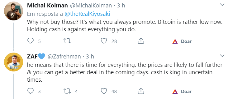 Seguidores de Kiyosaki ficaram em dúvida sobre a sua mensagem Seguidores de Kiyosaki ficaram em dúvida sobre a sua mensagem