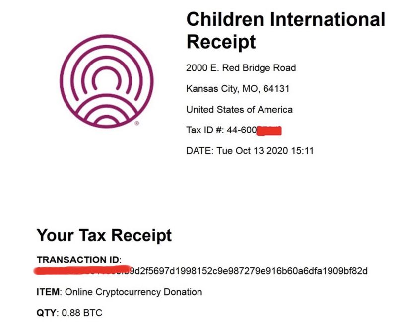 Children International Receipt Children International Receipt
