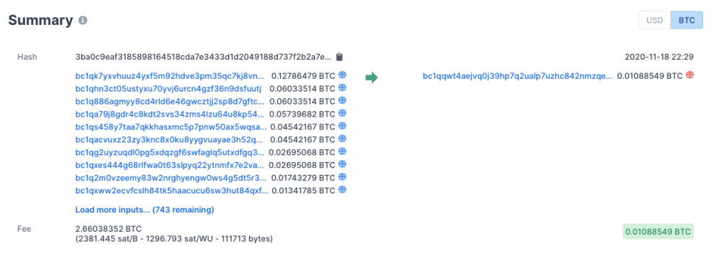 Transação de Bitcoin Transação de Bitcoin