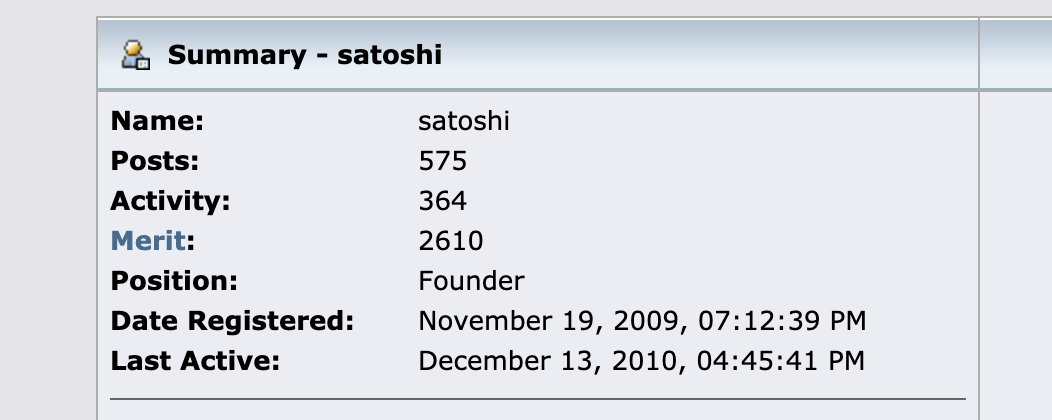 Histórico de postagens de Satoshi até seu desaparecimento Histórico de postagens de Satoshi até seu desaparecimento
