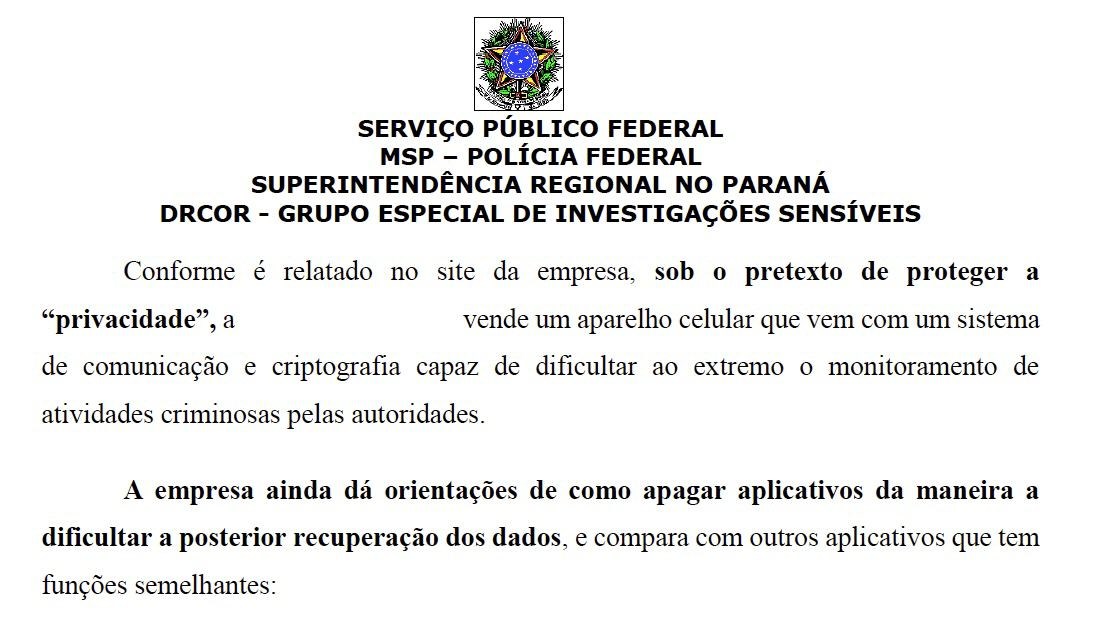 Processo da Polícia Federal Processo da Polícia Federal