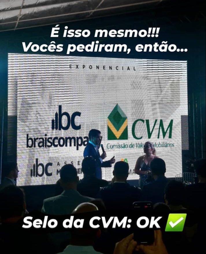Imagem divulgada por líder da Braiscompany em evento Imagem divulgada por líder da Braiscompany em evento
