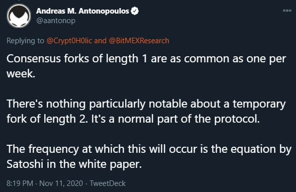 Andreas Antonopoulos fala sobre suposta transação de gasto duplo Andreas Antonopoulos fala sobre suposta transação de gasto duplo