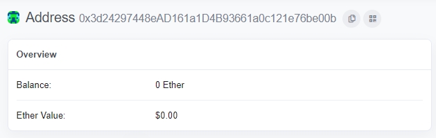 Carteira de Ethereum utilizada pelo chantagista. Fonte: Etherscan Carteira de Ethereum utilizada pelo chantagista. Fonte: Etherscan