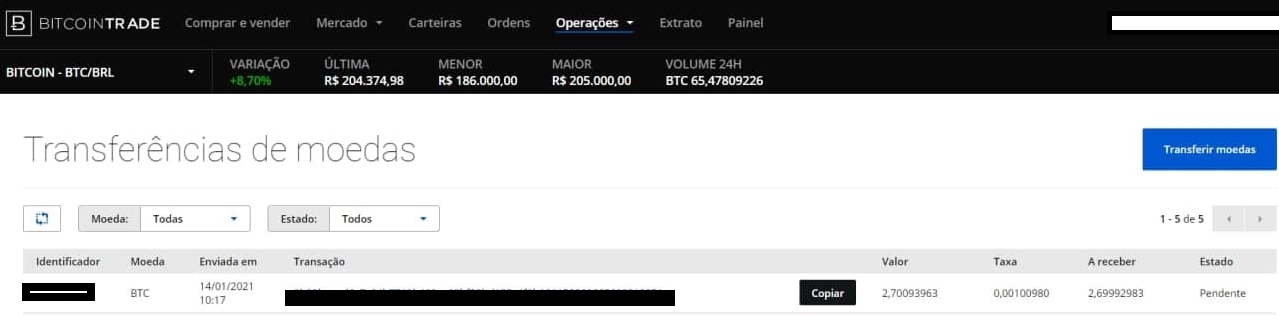 Saque dos 2,7 BTC Saque dos 2,7 BTC