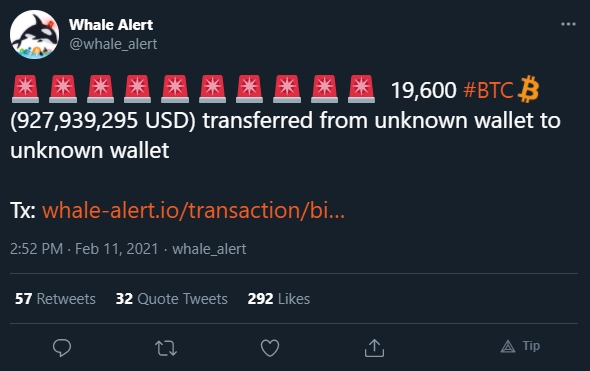 Movimentação bilionária de Bitcoin Movimentação bilionária de Bitcoin