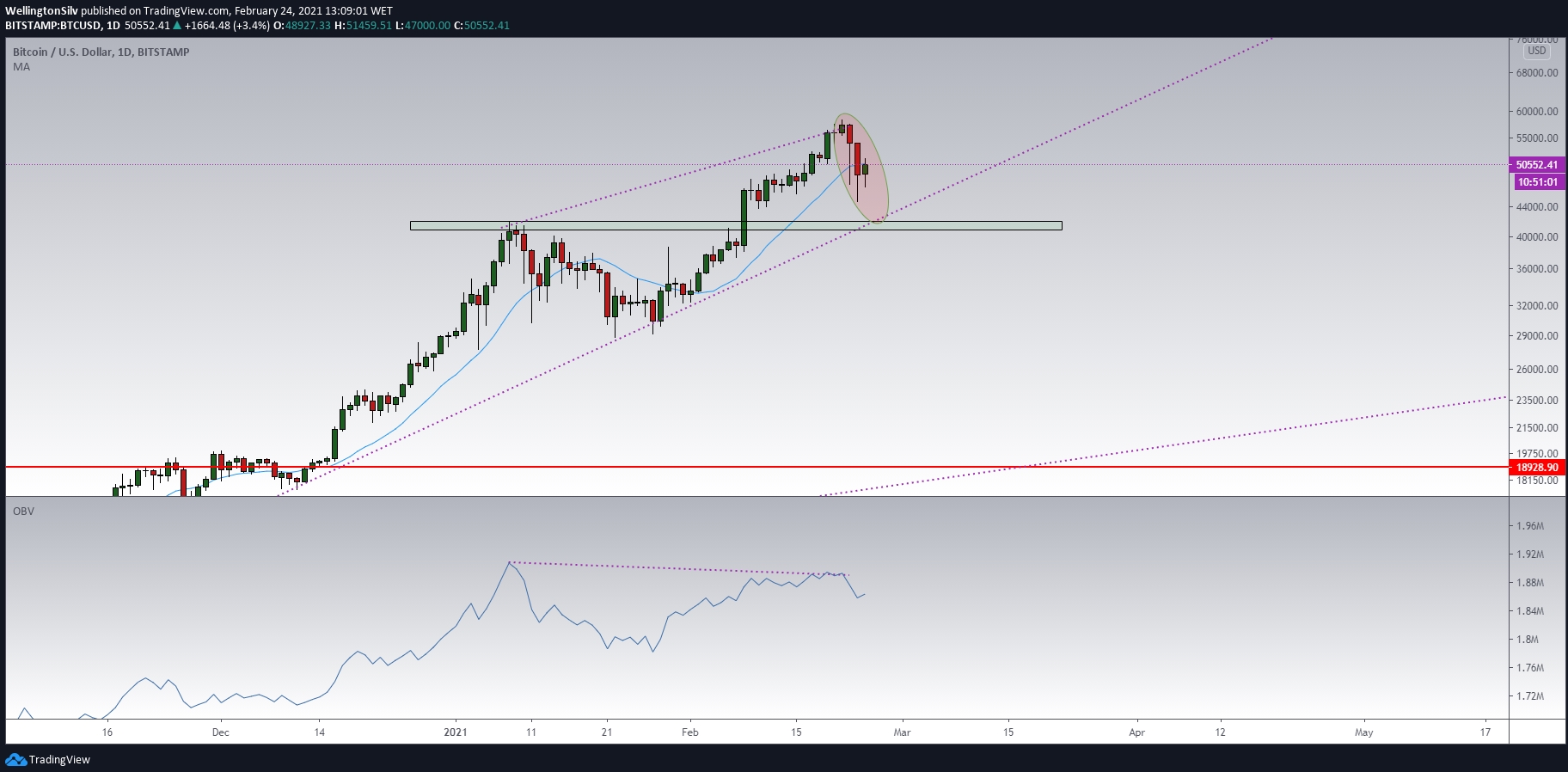 Gráfico diário do Bitcoin (D) Gráfico diário do Bitcoin (D)
