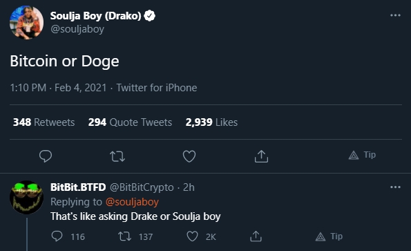 Soulja Boy recebe resposta atravessada Soulja Boy recebe resposta atravessada