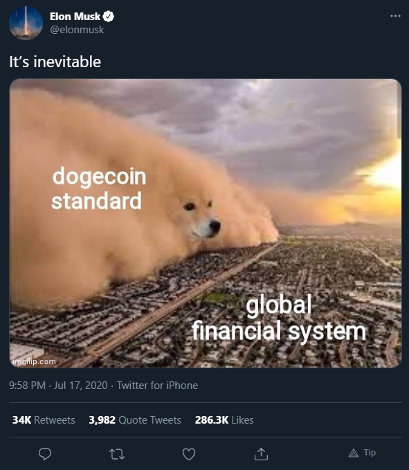 Dogecoin tomando o sistema financeiro global Dogecoin tomando o sistema financeiro global