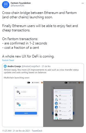 Fonte: Fantom Foundation/Twitter Fonte: Fantom Foundation/Twitter