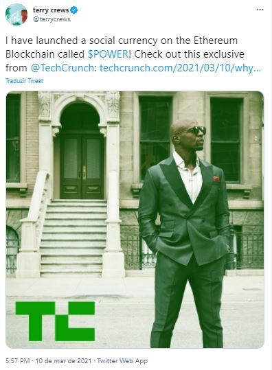Ator compartilhou novidade no Twitter: Terry Crews/Twitter Ator compartilhou novidade no Twitter: Terry Crews/Twitter