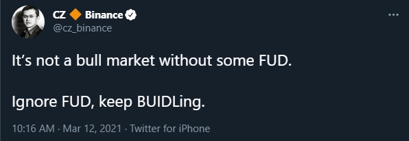 Changpeng Zhao fala sobre supostas investigações. Fonte: Changpeng Zhao/Twitter Changpeng Zhao fala sobre supostas investigações. Fonte: Changpeng Zhao/Twitter