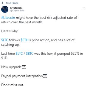 Fonte: Crypto Bolic/Twitter Fonte: Crypto Bolic/Twitter
